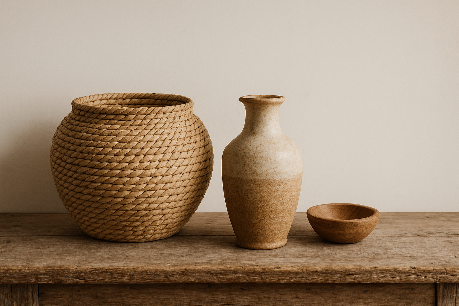 less products, more asthetic, may be focused on rustic handcrafted look
